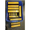 Image 1 : TOTE OF NATIONAL GEOGRAPHIC MAGAZINES IN LEATHER SLEEVES