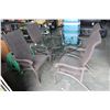 Image 1 : SET OF FOUR ALUMINUM PATIO CHAIRS AND GLASSTOP TABLE
