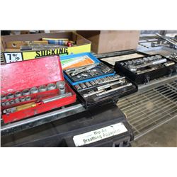 LOT OF FIVE SMALL CASED SOCKET SETS