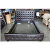 Image 2 : DARK BROWN LEATHER QUEENSIZE BED FRAME