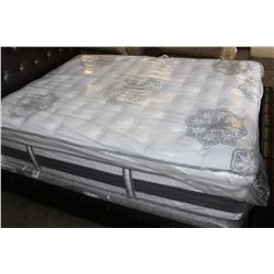 NEW QUEENSIZE SERTA I COMFORT 4 INCH PLUSH EURO TOP MEDIUM FIRM WITH LOW PROFILE BOXSPRING RETAIL $2