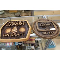 LABATTS AND MOLSON BEER SIGNS