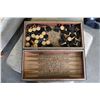 Image 2 : INLAID CHESS BACKGAMMON BOARD COMBO