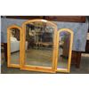 Image 1 : PINE TRIFOLD MIRROR