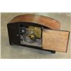 Image 2 : ANTIQUE WALNUT CASED MANTLE CLOCK WITH KEY