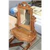 Image 1 : VINTAGE DRESSER TOP TILTING MIRROR WITH STORAGE