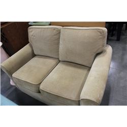 UPOLSTERED BEIGE LOVESEAT