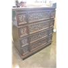 Image 1 : OAK CARVED FRONT FOUR DRAWER DRESSER