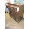 Image 2 : OAK CARVED FRONT FOUR DRAWER DRESSER