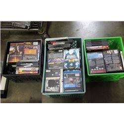 THREE CRATES OF DVDS
