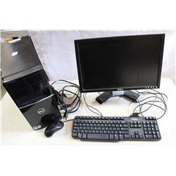 DELL DESKTOP COMPUTER WITH MONITOR KEYBOARD AND MOUSE