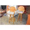 Image 1 : TWO WICKER BAR STOOLS
