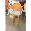 Image 2 : TWO WICKER BAR STOOLS