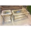 Image 1 : DECORATIVE STONE GLASS TOP COFFEE AND ENDTABLE SET