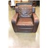 Image 1 : BROWN DISTRESSED LEATHER CHAIR