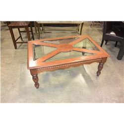 GLASS INSERT COFFEE TABLE