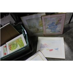 TOTE OF SIGNED PRINTS BY MARLENE BARON