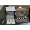 Image 1 : TWO VINTAGE RING BANDS AND EARRINGS