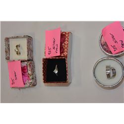 TWO 925 LADIES RINGS AND 925 HIS AND HERS RING SET
