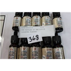 TEN BOTTLES OF 0MG EJUICE ASSORTED FLAVORS