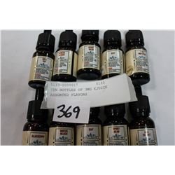 TEN BOTTLES OF 3MG EJUICE ASSORTED FLAVORS