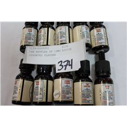 TEN BOTTLES OF 12MG EJUICE ASSORTED FLAVORS