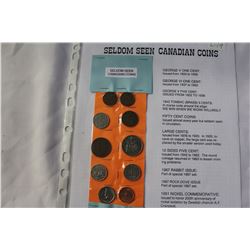SLEEVE OF SELDOM SEEN CANADIAN COINS