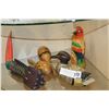 Image 1 : WOODEN TUCANS MARRACCAS AND HAND CARVED DUCK DECOY