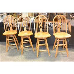 FOUR WINNERS ONLY HOOP BACK BARSTOOLS