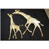 Image 1 : TWO BRASS GIRAFFES