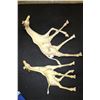 Image 2 : TWO BRASS GIRAFFES