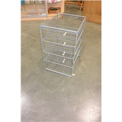 3 DRAWER STEEL WIRE RACK