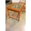 Image 2 : PAIR OF GLASSTOP ENDTABLES