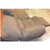 Image 2 : BROWN MICROSUEDE RECLINER SOFA