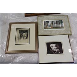 THREE SIGNED PRINTS