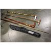 Image 1 : WOOD CANES AND CASED POOL CUE