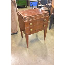 PAIR OF GIBBARD CARVED NIGHTSTANDS AND TWO DRAWER NIGHTSTAND