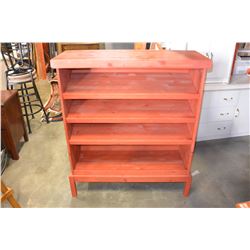 PAINTED PINE SHOE SHELF