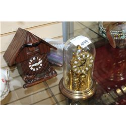 CUCKOO CLOCK AND DOME CLOCK