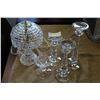 Image 1 : CRYSTAL CANDLESTICKS AND LAMPS