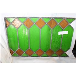 PIECE OF STAINED GLASS AS FOUND