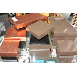 TWO 3 PIECE LAQUER BOX SETS