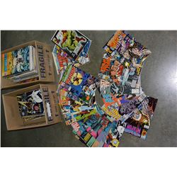 TWO BOXES OF MARVEL AND DC COMICS