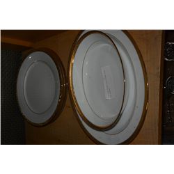 NORITAKE ESSEX GOLD CHINA DISH AND PLATES