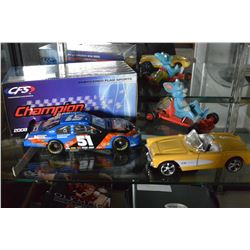 TWO DIE CAST CARS AND VINTAGE MARX TOY