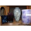 Image 1 : 2 LARGE VASES AND 2 GLASS VASES WITH BEADS