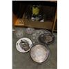 Image 1 : LOT OF GLASSWARE SILVER PLATE AND PITCHER ETC