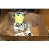 Image 2 : LOT OF GLASSWARE SILVER PLATE AND PITCHER ETC