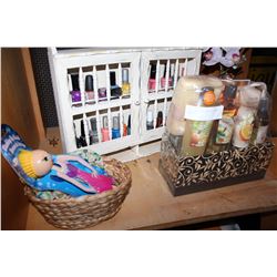 LOT OF NAIL POLISH AND BEAUTY SUPPLIES