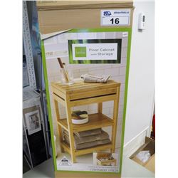 BAMBOO FLOOR CABINET WITH STORAGE (18.1"W X 11.5"D X 30"H) IN BOX